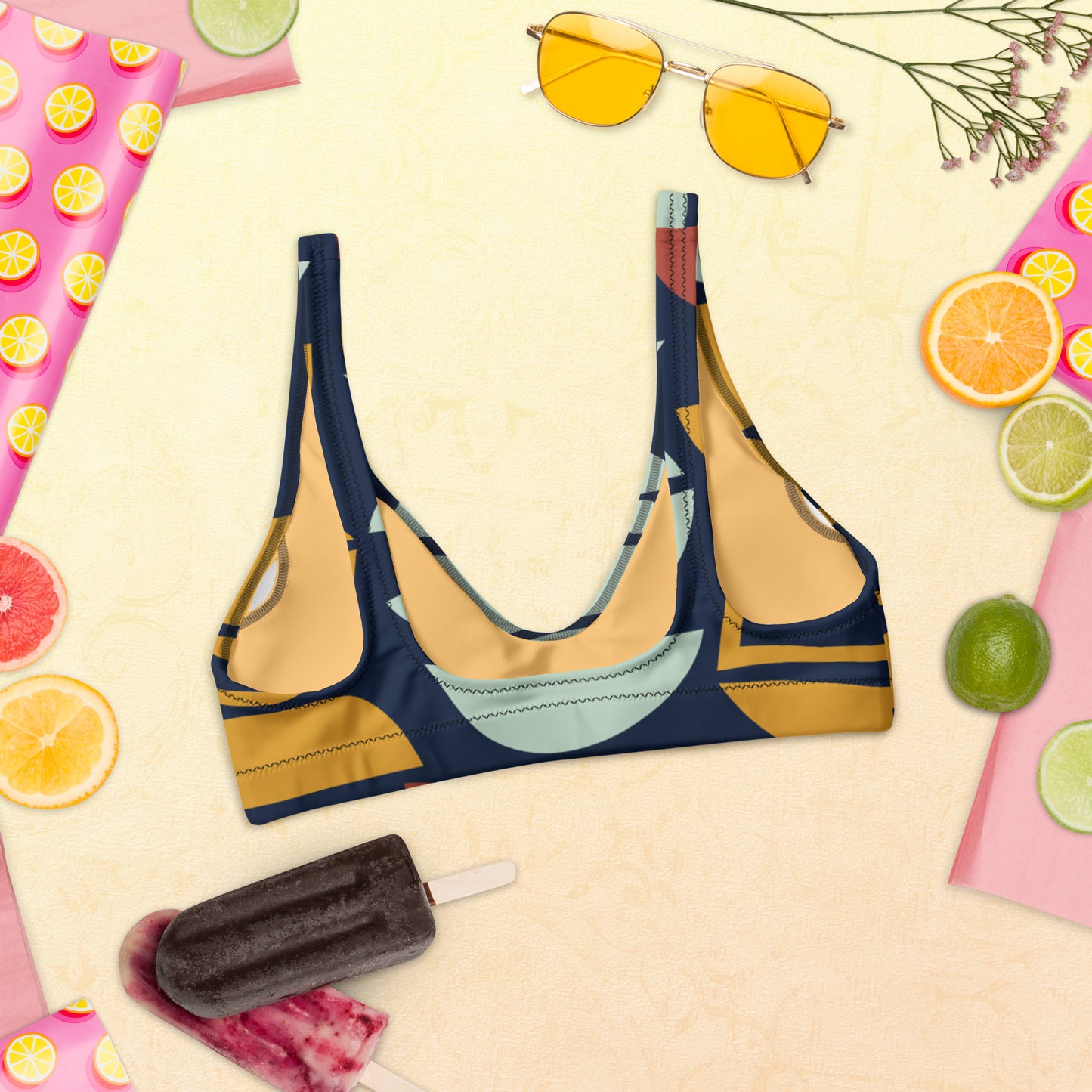 Abstract Recycled padded bikini top