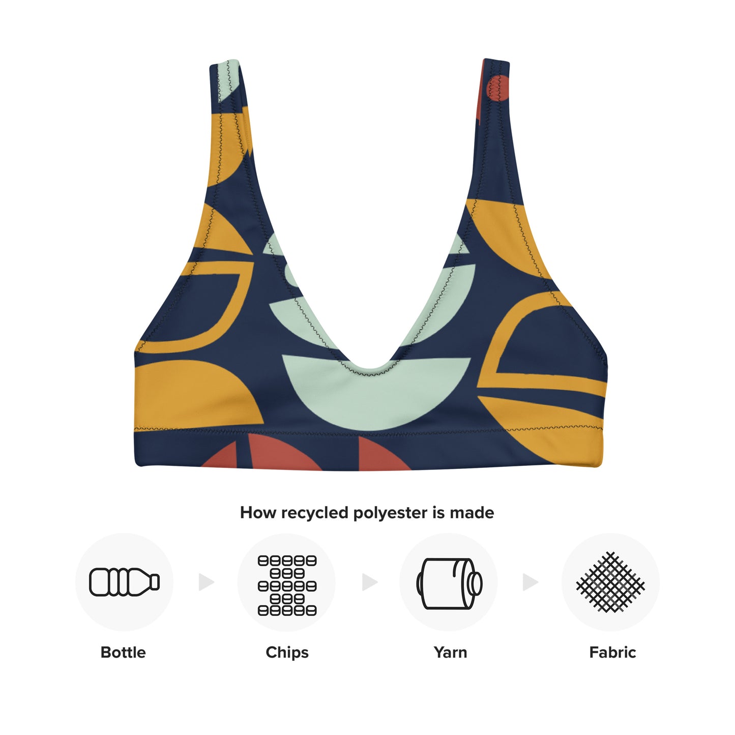 Abstract Recycled padded bikini top