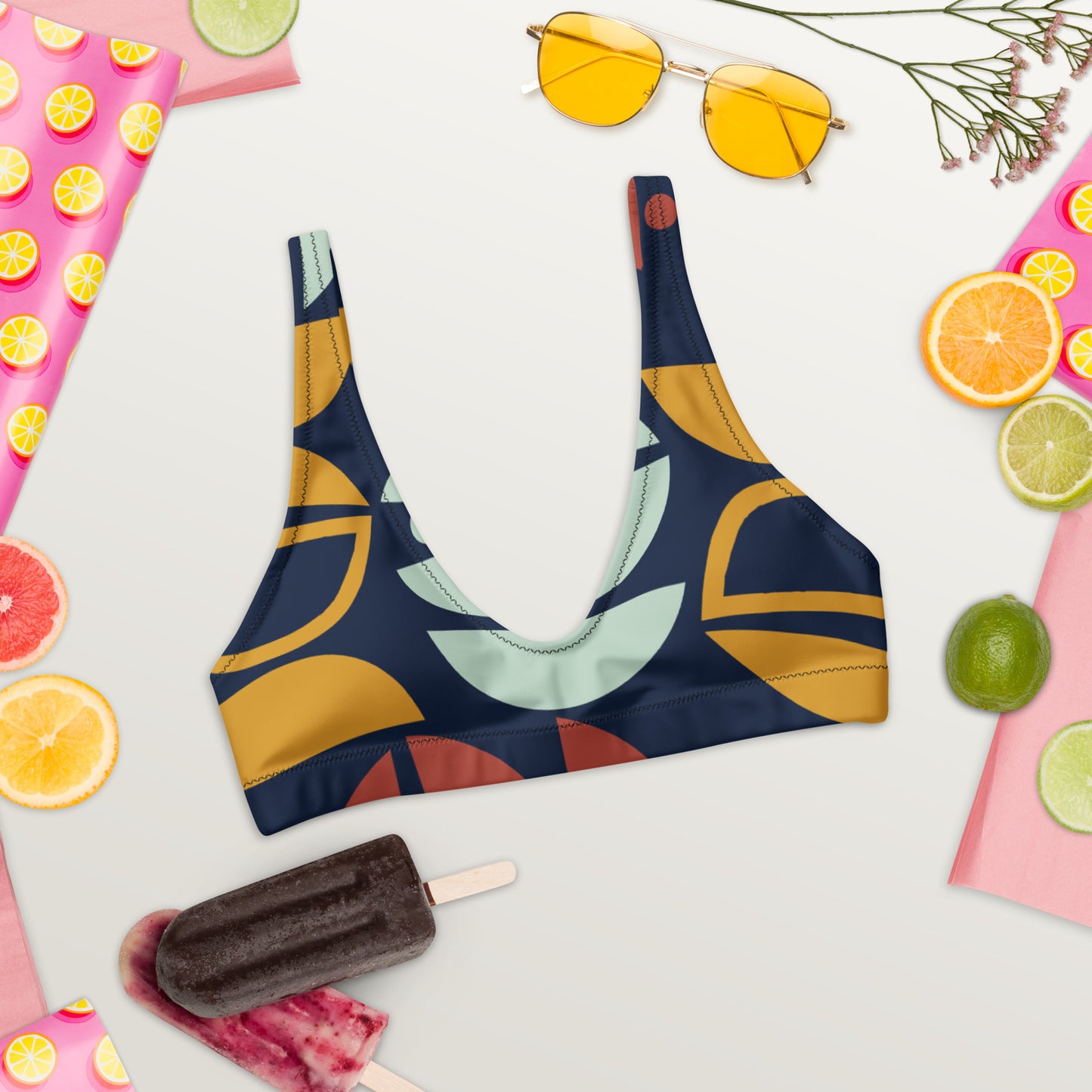 Abstract Recycled padded bikini top