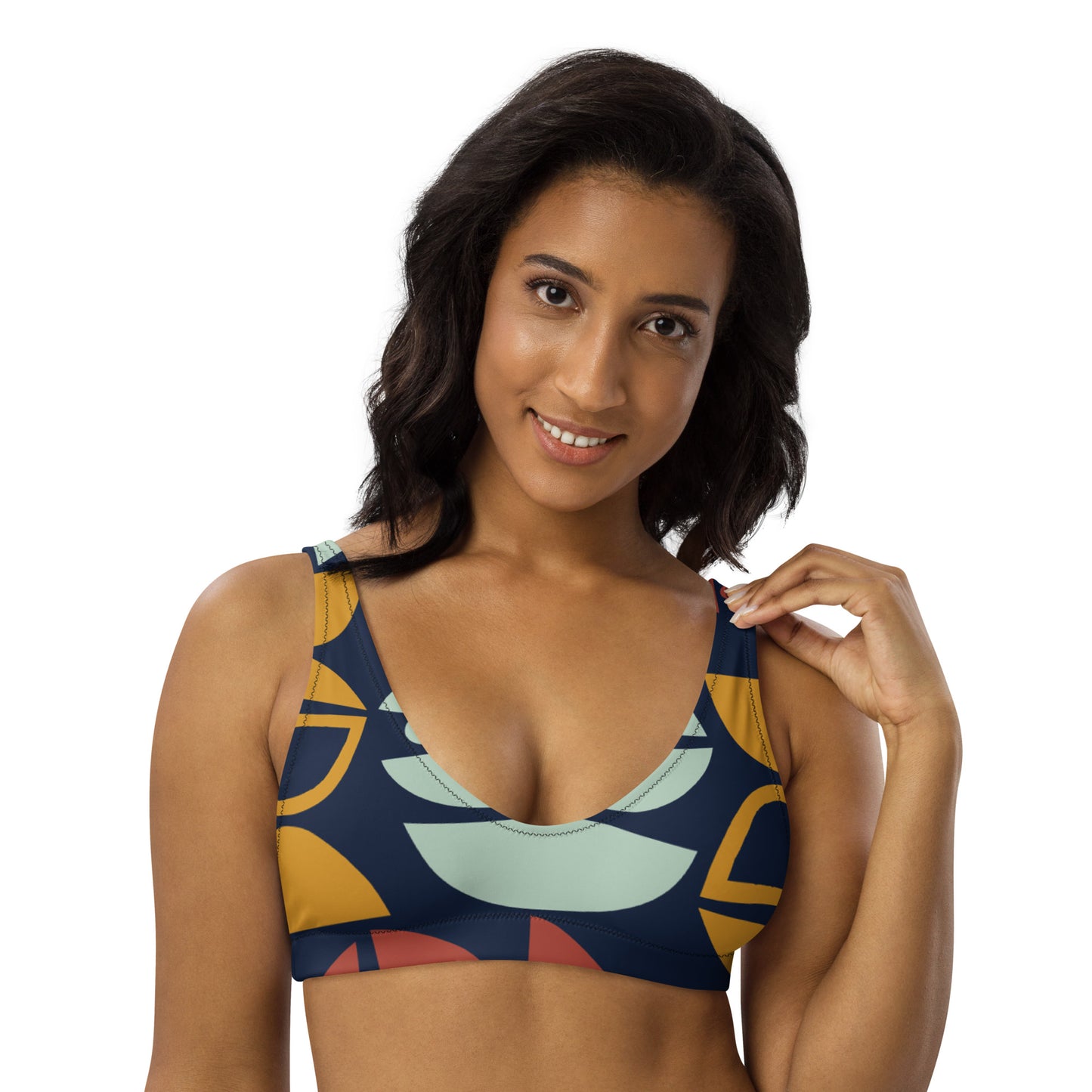 Abstract Recycled padded bikini top