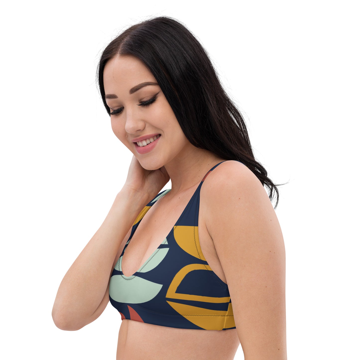 Abstract Recycled padded bikini top