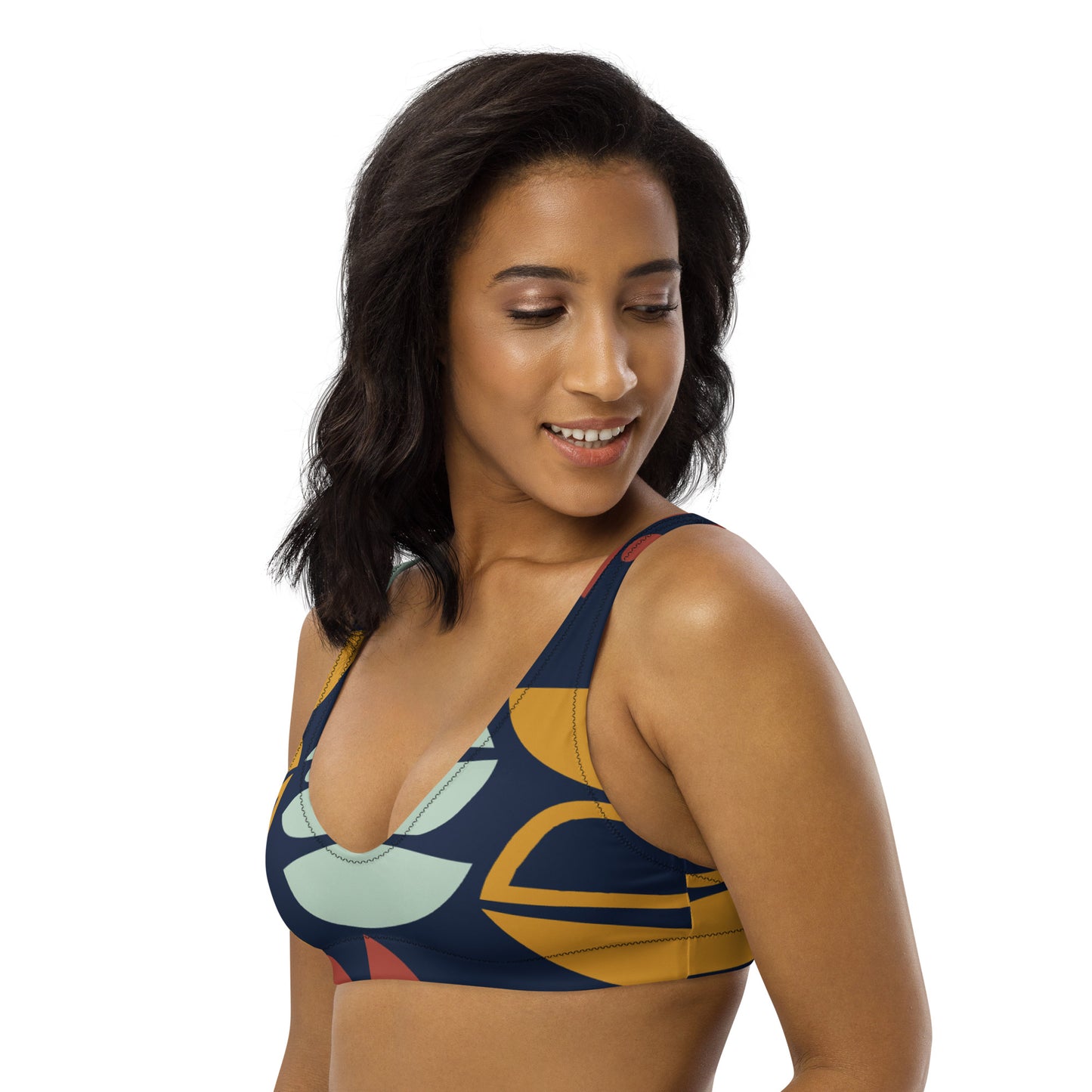 Abstract Recycled padded bikini top