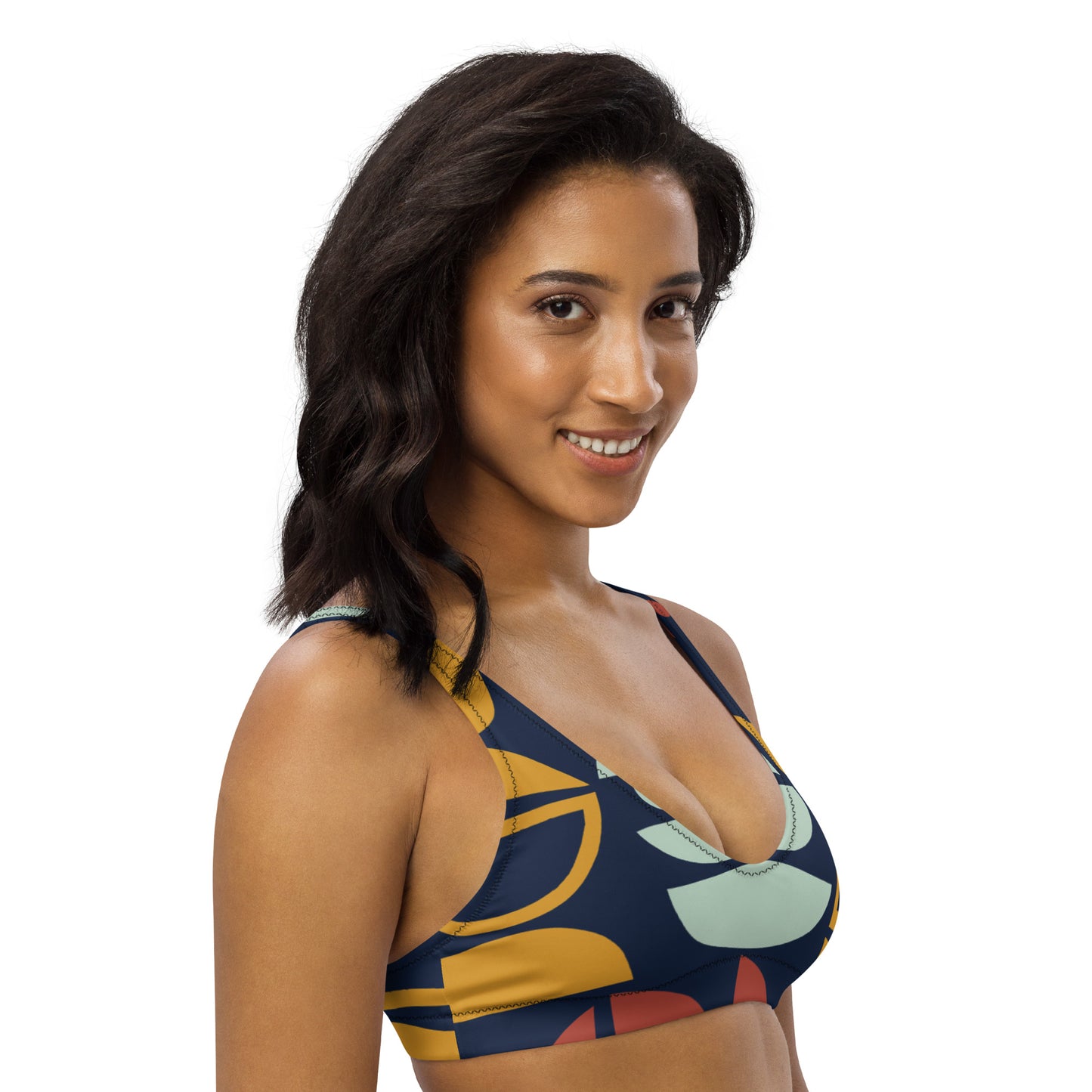 Abstract Recycled padded bikini top