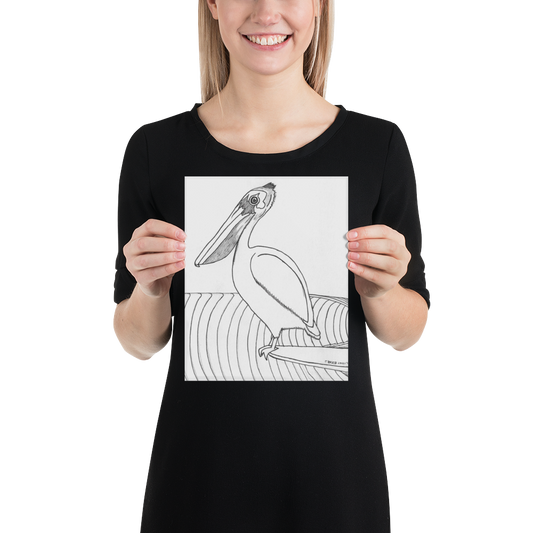 Pelican Hanging Ten 8x10 paper Poster