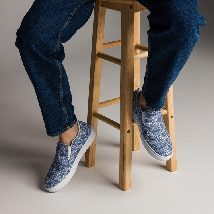 Men's Canvas Slip on Aloha Print Shoes