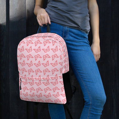 All-Over Print Pink Butterfly Backpack