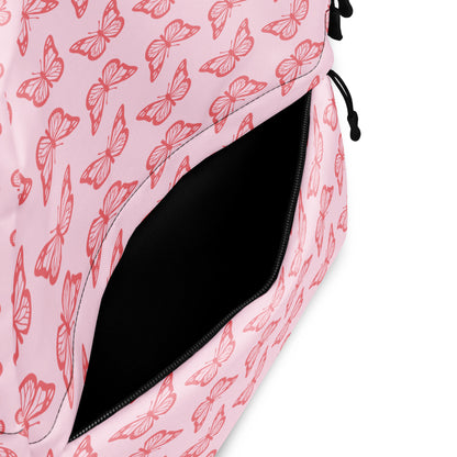 All-Over Print Pink Butterfly Backpack