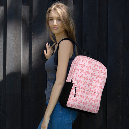 All-Over Print Pink Butterfly Backpack