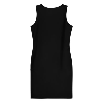 Solid Black Sleek form fitting dress