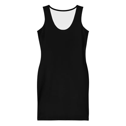 Solid Black Sleek form fitting dress