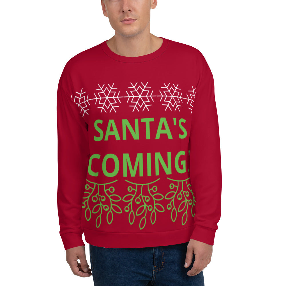 SANTA'S COMING! Christmas Unisex Sweatshirt
