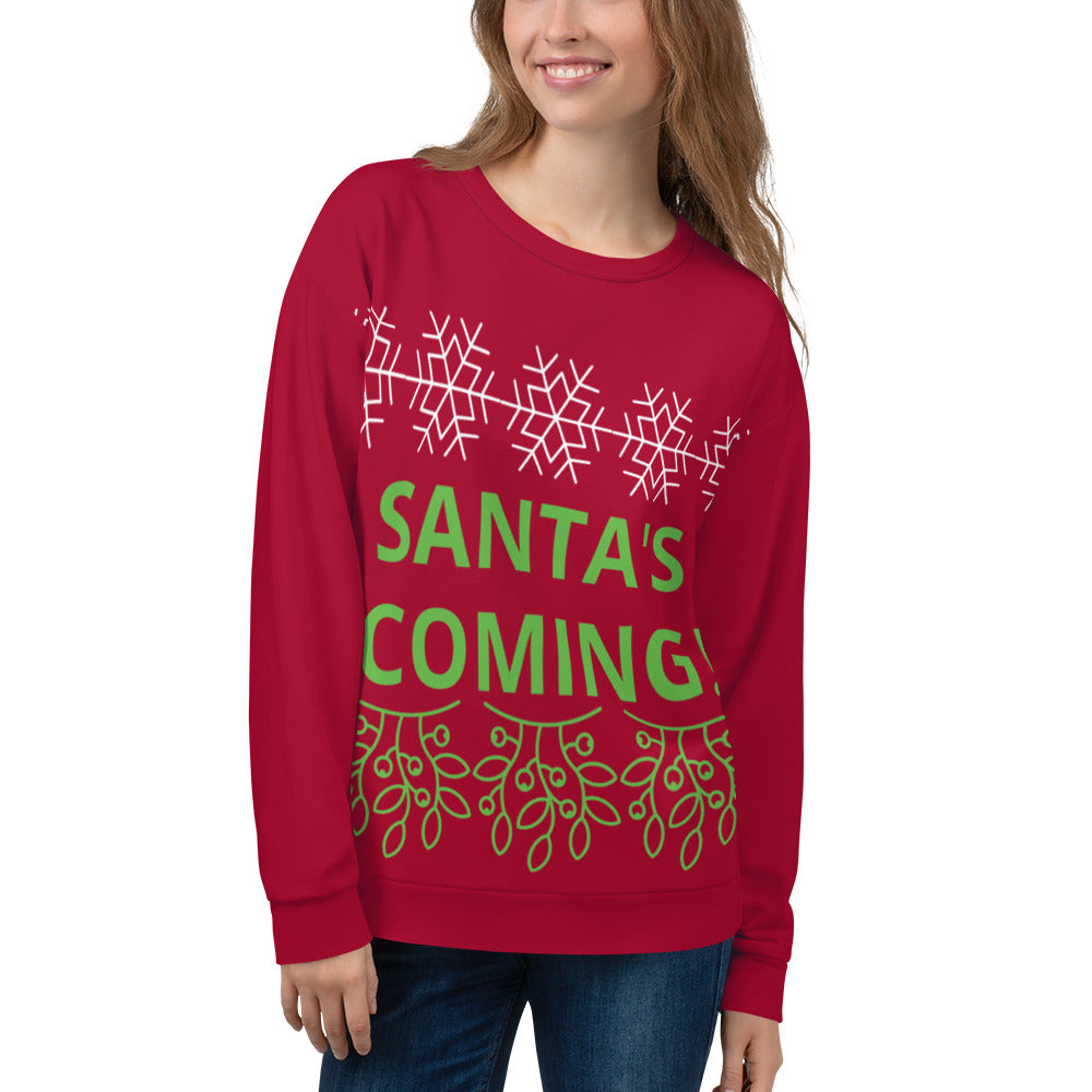 SANTA'S COMING! Christmas Unisex Sweatshirt