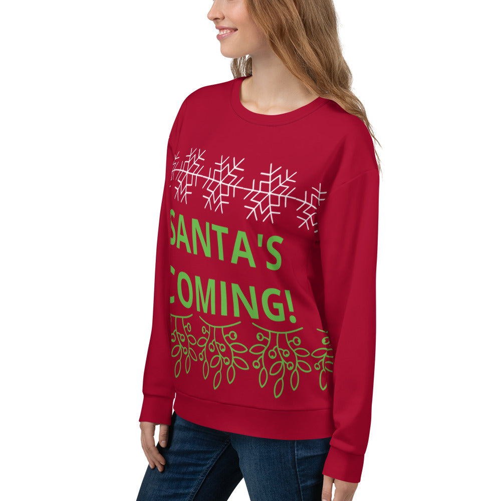 SANTA'S COMING! Christmas Unisex Sweatshirt