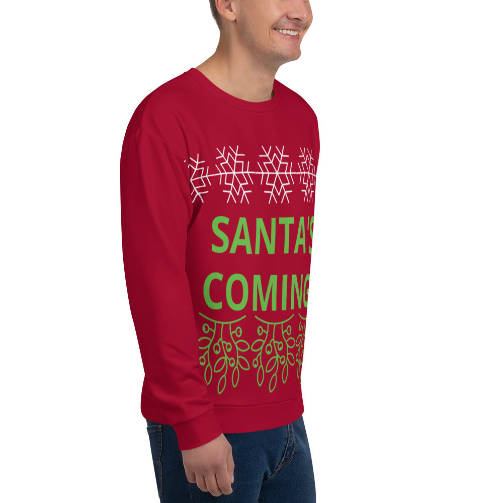SANTA'S COMING! Christmas Unisex Sweatshirt