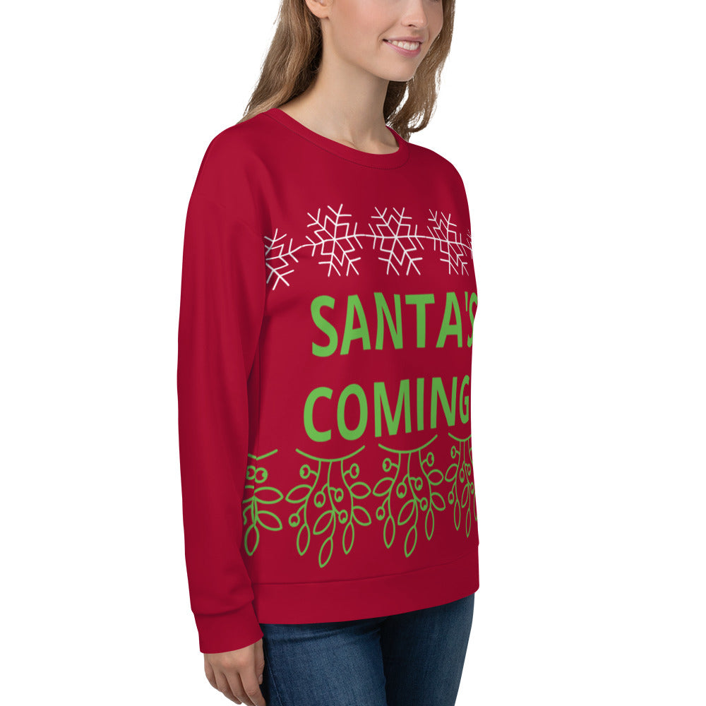 SANTA'S COMING! Christmas Unisex Sweatshirt