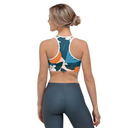 Tropical Flower Sports bra