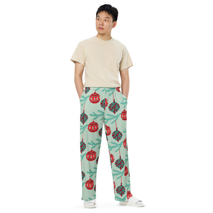 Christmas Pajamas All-over print unisex wide-leg pants