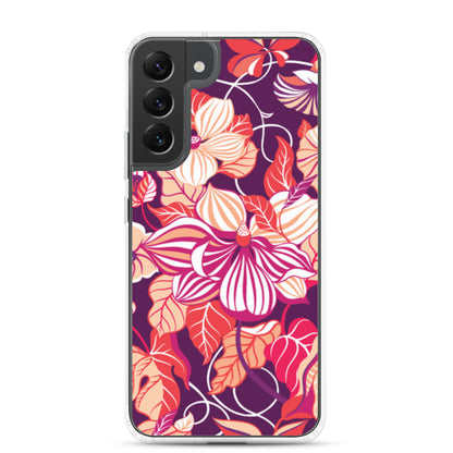 Phone case with a colorful floral pattern on a white background