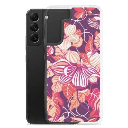 Phone case with a colorful floral design on a white background