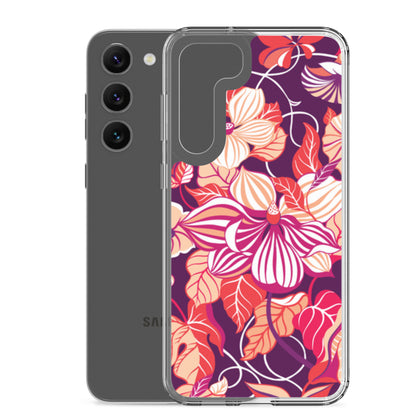 Phone case with colorful floral design on a white background
