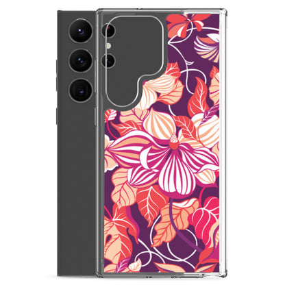 Phone case with colorful floral design on a white background