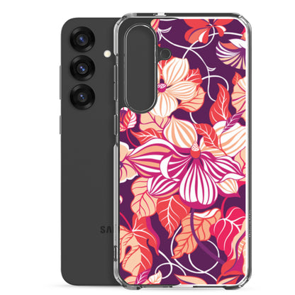 Phone case with colorful floral design on a white background