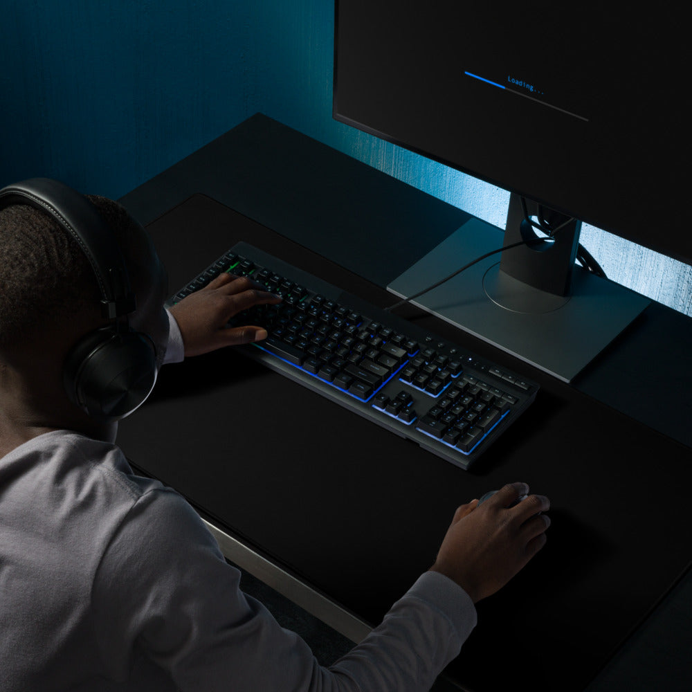 Large Black Gaming Desk Pad