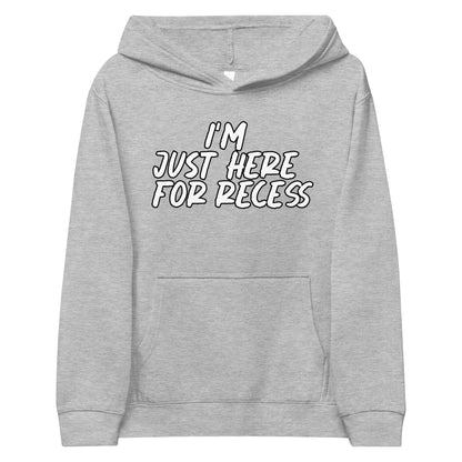 I'm just here for recess, Unisex Kids fleece hoodie
