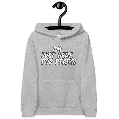 I'm just here for recess, Unisex Kids fleece hoodie