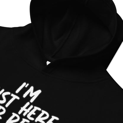 I'm just here for recess, Unisex Kids fleece hoodie