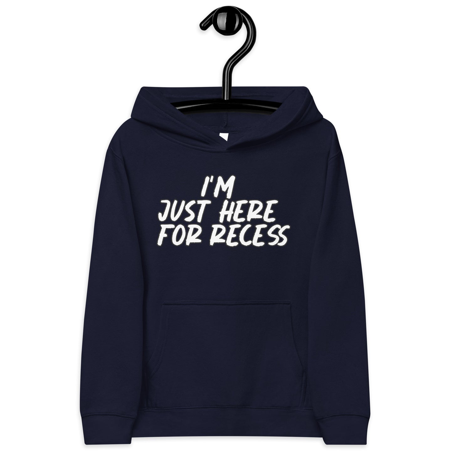 I'm just here for recess, Unisex Kids fleece hoodie