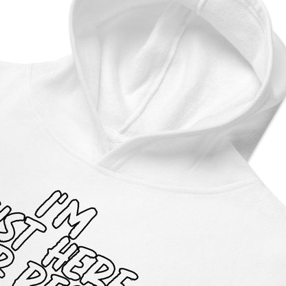 I'm just here for recess, Unisex Kids fleece hoodie