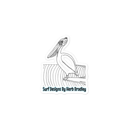 Pelican Hanging Ten Bubble-free stickers