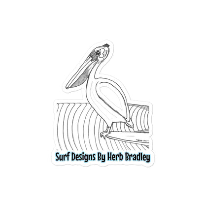 Pelican Hanging Ten Bubble-free stickers
