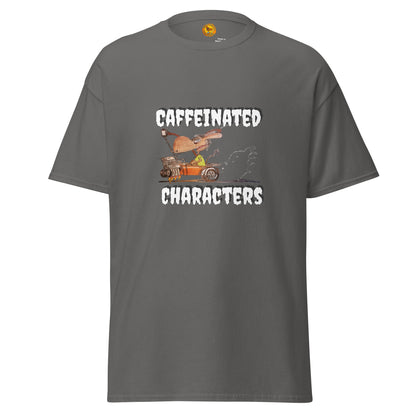 Caffeinated Characters Rat Rod T-Shirt Print on the front