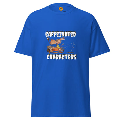 Caffeinated Characters Rat Rod T-Shirt Print on the front