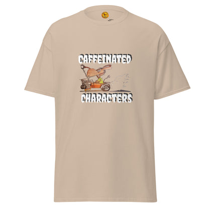 Caffeinated Characters Rat Rod T-Shirt Print on the front