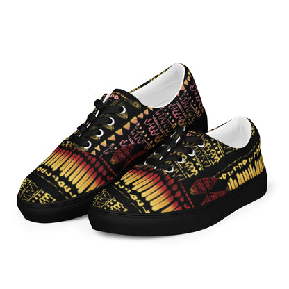 Men’s multicolor lace-up canvas shoes
