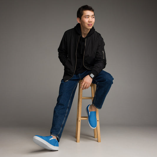 Men’s Blue slip-on canvas shoes