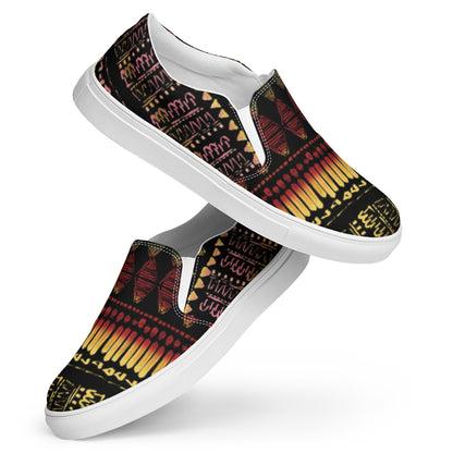 Men’s multi color slip-on canvas shoes