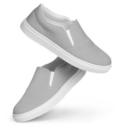 Grey slip-on canvas shoes