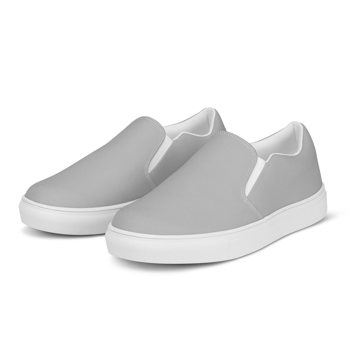 Grey slip-on canvas shoes