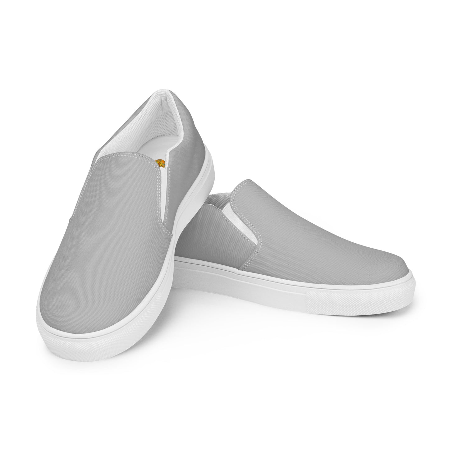 Grey slip-on canvas shoes