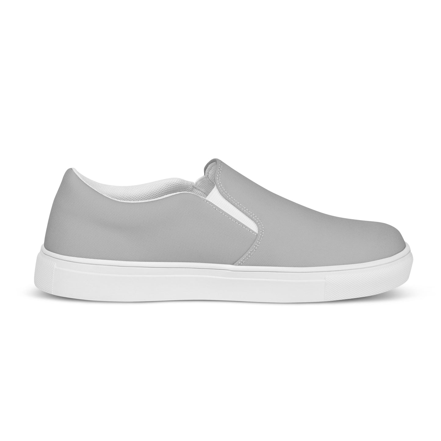 Grey slip-on canvas shoes