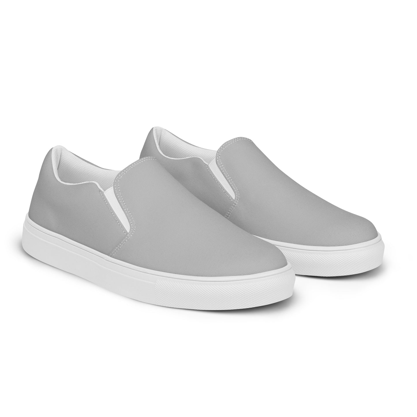Grey slip-on canvas shoes