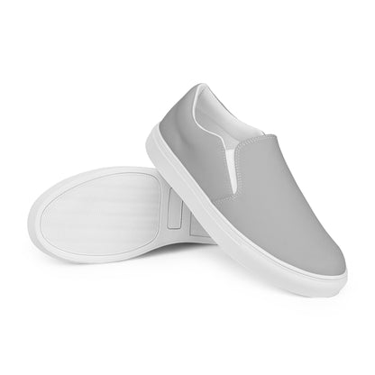 Grey slip-on canvas shoes