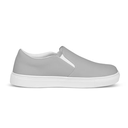 Grey slip-on canvas shoes