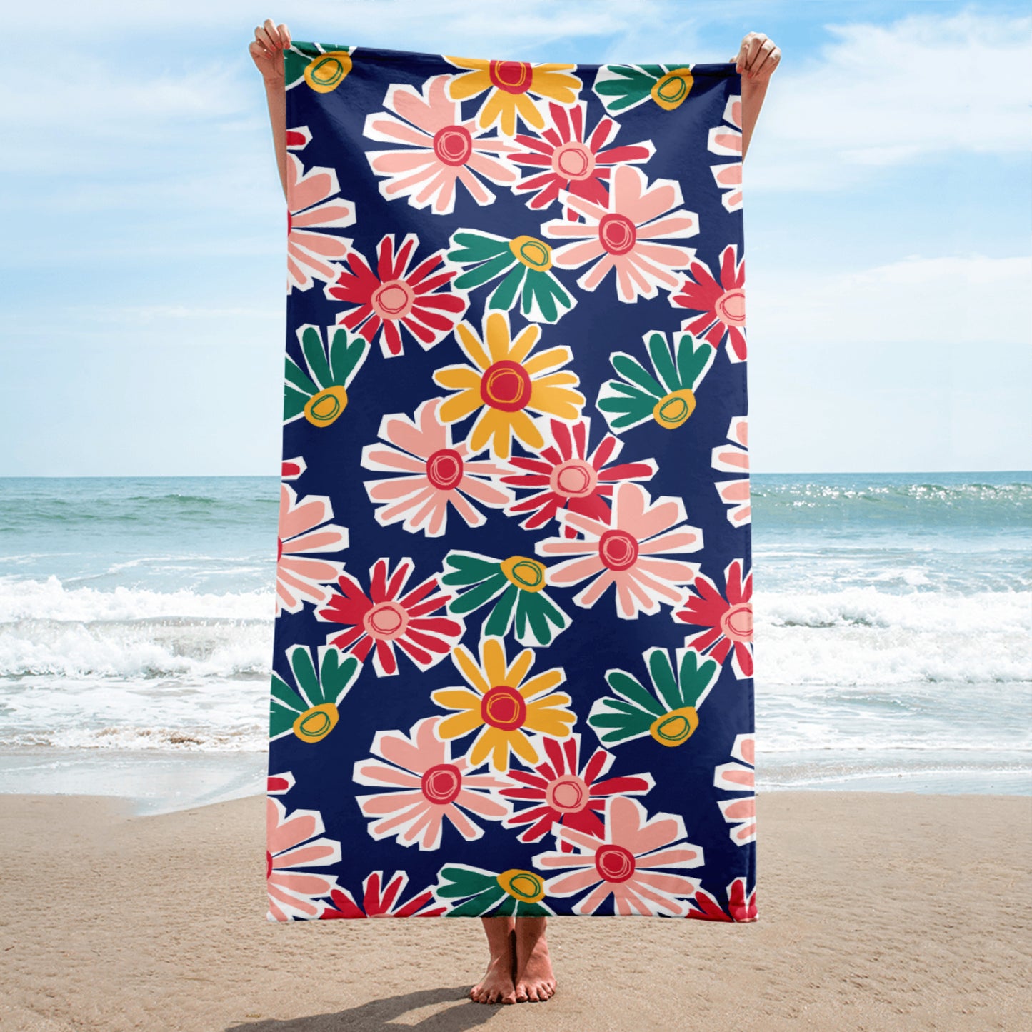 Flower giant beach towel