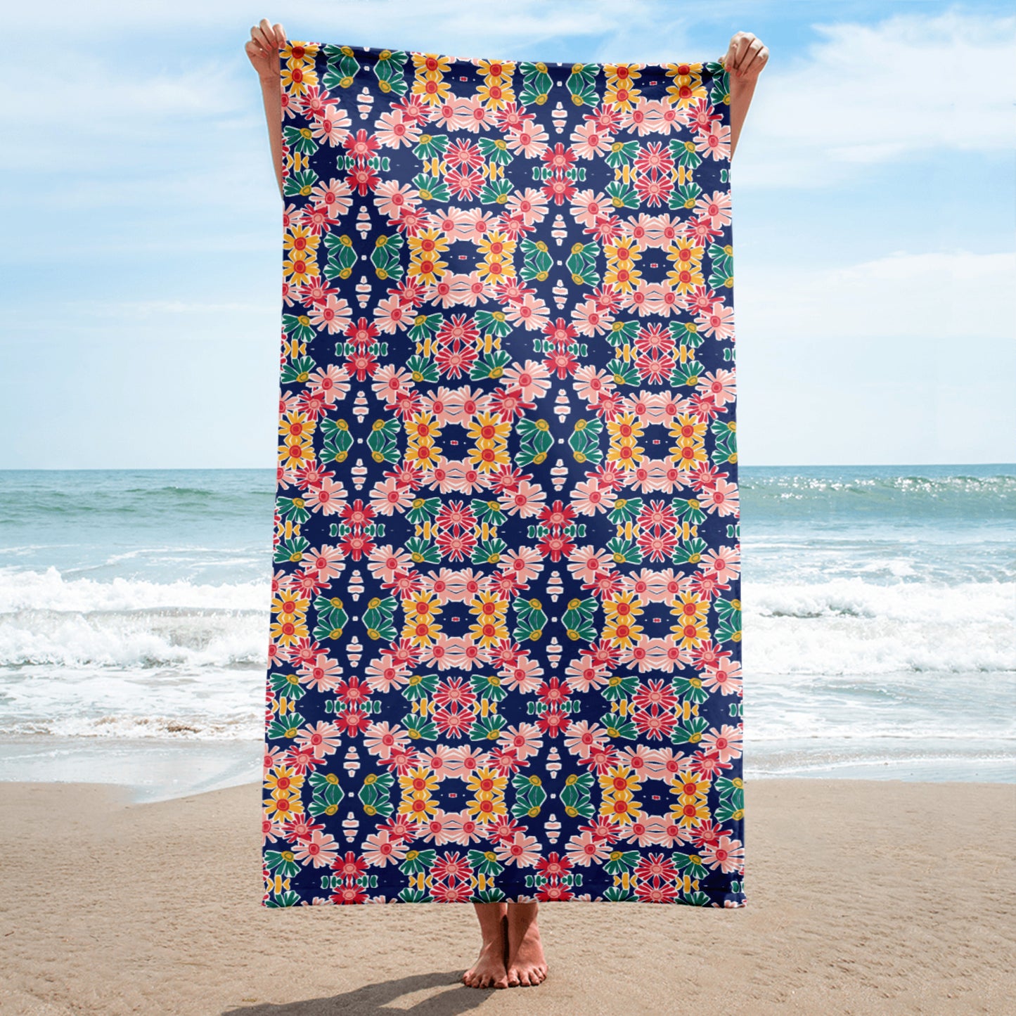 Lei flower giant beach towel
