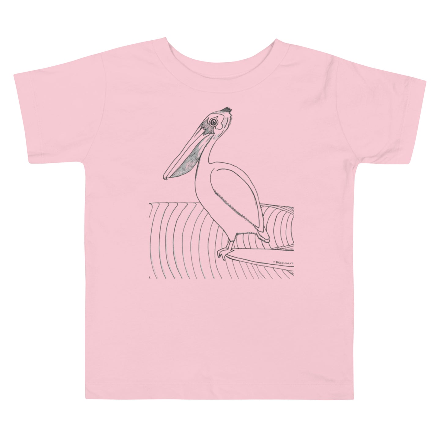 Toddler Short Sleeve T-shirt, Pelican Hanging Ten